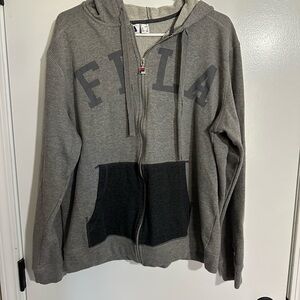 Fila Men's Zip-Up Gray Jacket Hoodie